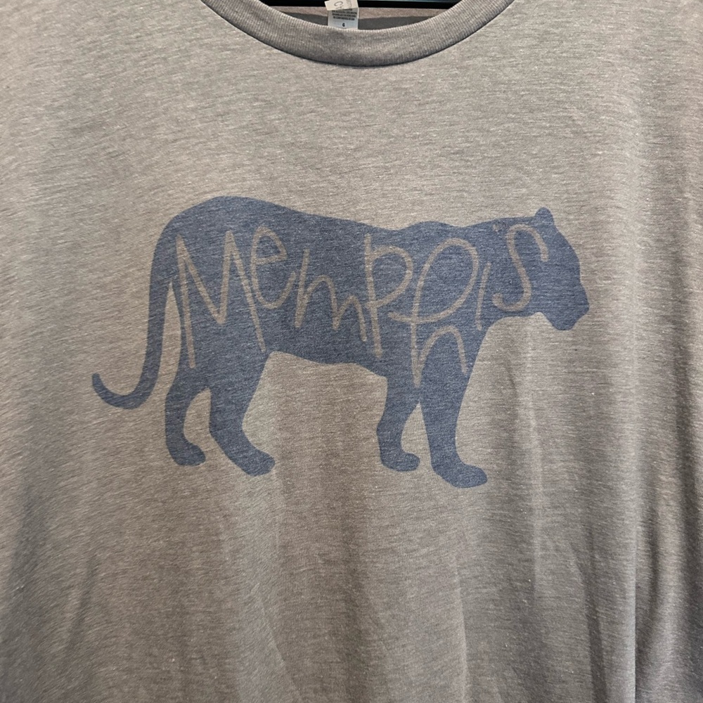 Bella Canvas Gray Memphis Tigers Tee - Picture 2 of 3
